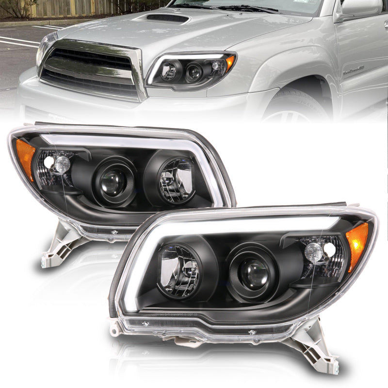 ANZO LED Bar Projector Plank Style Black Headlights | Toyota 4Runner (06-09) (111616)
