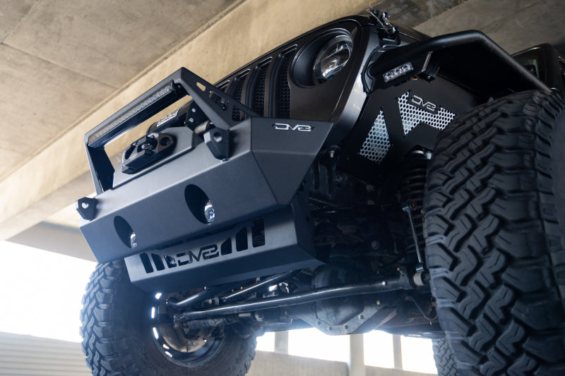DV8 Offroad Front Bumper Sway-Bar Disconnect Motor Skid Plate | Jeep Wrangler JL (18-25) / Gladiator JT (20-25) (SPJL-02)