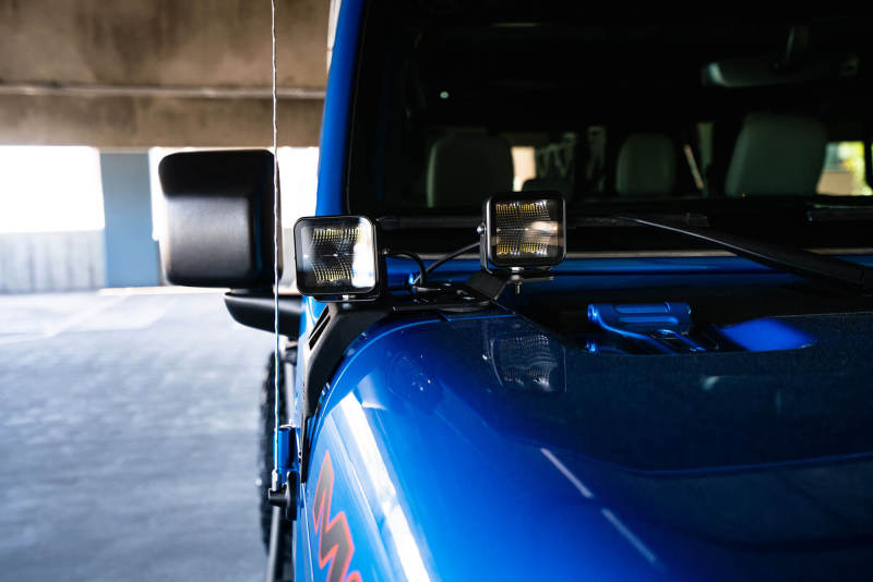 DV8 Offroad Dual Pod Light Mounts: Jeep Wrangler (18-22) / Gladiator (20-22)