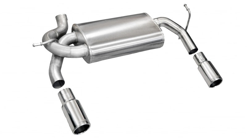 Corsa Performance Polished Sport Axle-Back Exhaust: Jeep Wrangler (2007-2017) / Wrangler JK (2018)