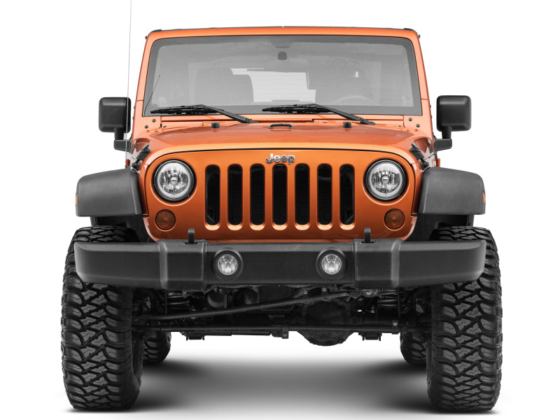 Raxiom LED Halo Headlights 7in Round Chrome Housing (FRONT): Jeep Wrangler (07-18)