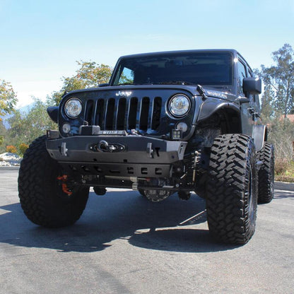 Westin Textured Black Tube Fenders (FRONT): Jeep Wrangler (07-17) / Wrangler JK (18)
