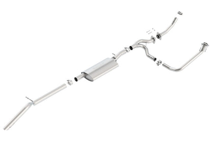 Borla S-Type Cat-Back Exhaust System (Turn Down Exit): Jeep Wrangler JK 3.6L V6 2012 - 2018