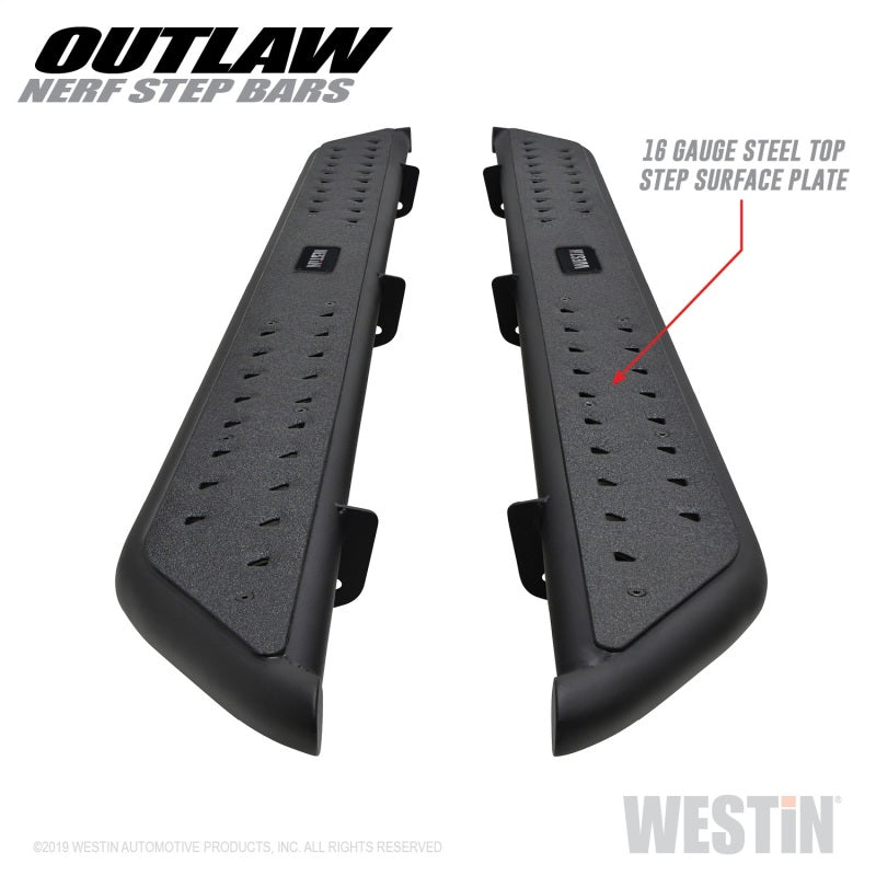 Westin Outlaw Nerf Step Bars (SIDE): Dodge Ram 1500 / 2500 / 3500 (09-23) / Ram 1500 Classic (19-23)