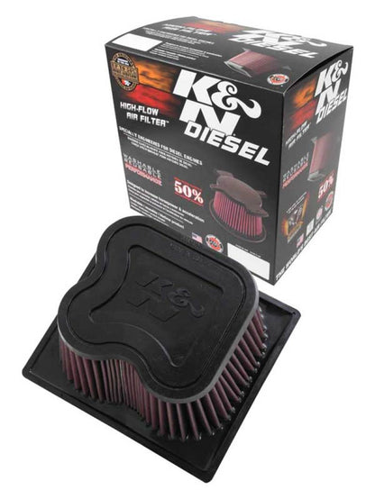 K&N Drop-In Air Filter: Dodge Ram 2500 & 3500 6.7L Diesel 2011-2012