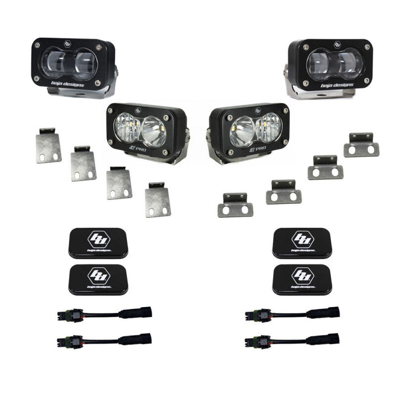 Baja Designs Ford Raptor S2 SAE Pro Fog Pocket Light Kit | Ford Bronco (448182)