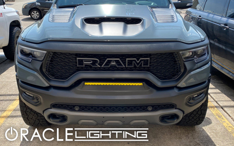 ORACLE Lighting Front Bumper Flush LED Light Bar System (FRONT): Ram 1500 2019-2024 w/ Yellow