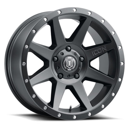 ICON 20x9 6x5.5 0mm Offset Satin Black Wheel | Ford Bronco (21-26) (1820908350SB)