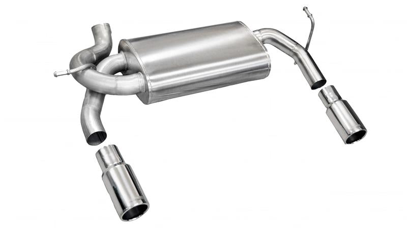 Corsa Performance Polished Sport Axle-Back Exhaust: Jeep Wrangler (2007-2017) / Wrangler JK (2018)