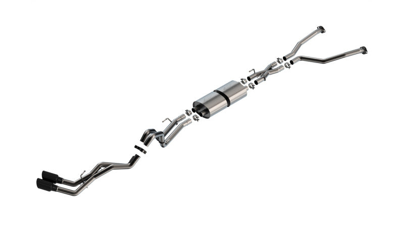 Borla 22-24 Toyota Tundra 3.4L V6 Hybrid Ext. Cab/Std Bed/145.7in WB ATAK Cat-Back - Black Chrome | Hybrid (140940BC)