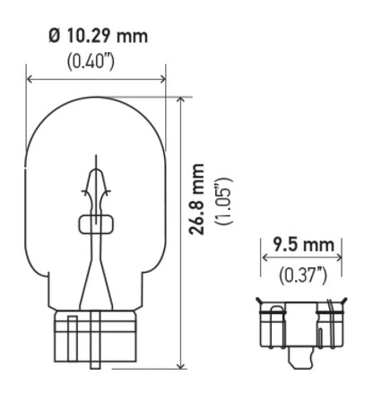 Hella 12V 5W W2.1x9.5d T3.25 Bulb | Ford Ranger (19-26) (2825)