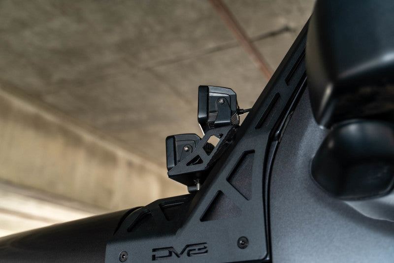 DV8 Offroad A-Pillar Dual Light Pod Mounts | Jeep Gladiator JT / Wrangler JL (20-25)
