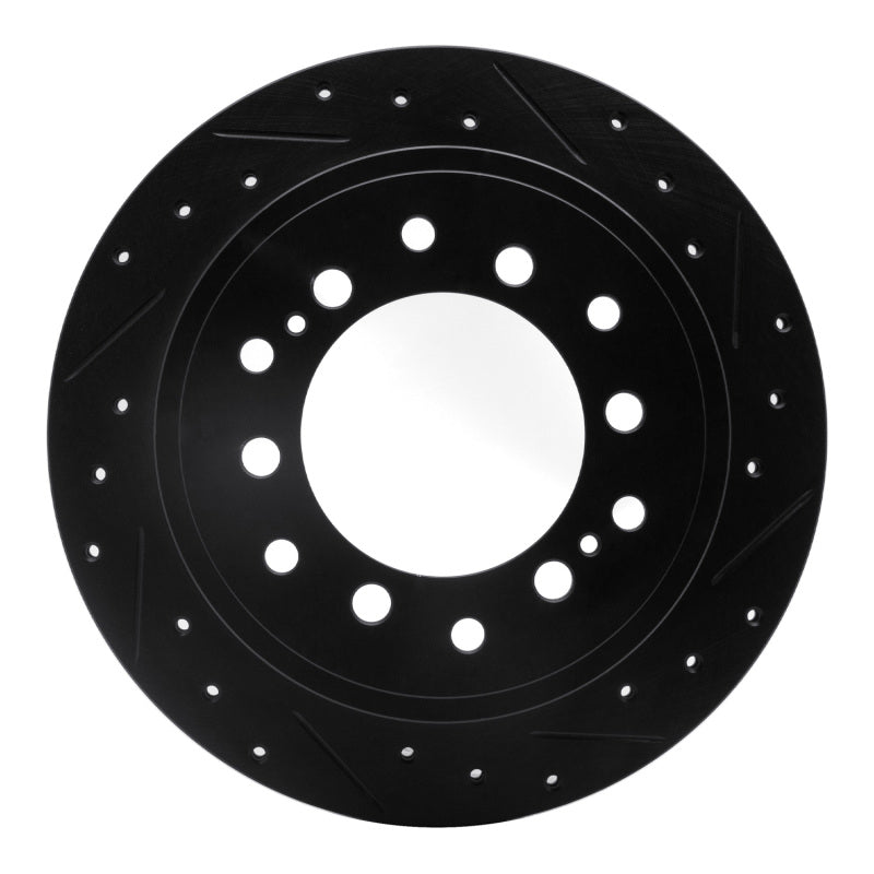 R1 Drilled & Slotted Black Rear Brake Rotor | Lexus GX460 (10-13 / 14-19 / 20-24) (ECB-76143R)
