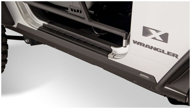 Bushwacker Trail Armor Rocker Panel and Sill Plate Cover: Jeep Wrangler (2007-2018) - Black