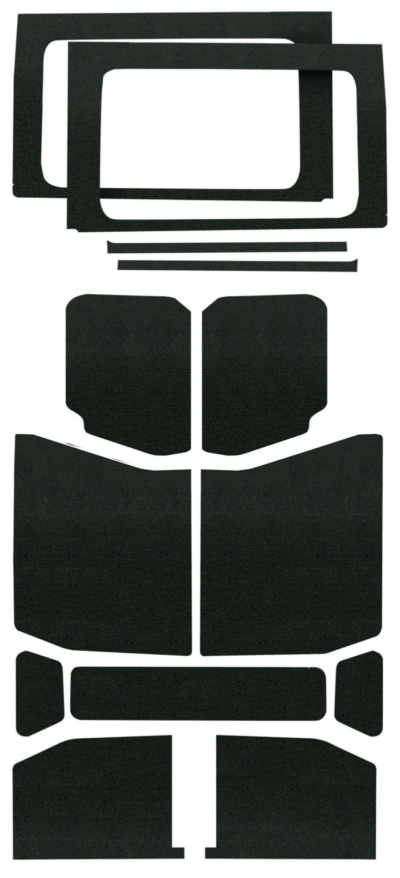 DEI Boom Mat Headliner Kit Black 13pc (INTERIOR): Jeep Wrangler Unlimited JL 2018-2026
