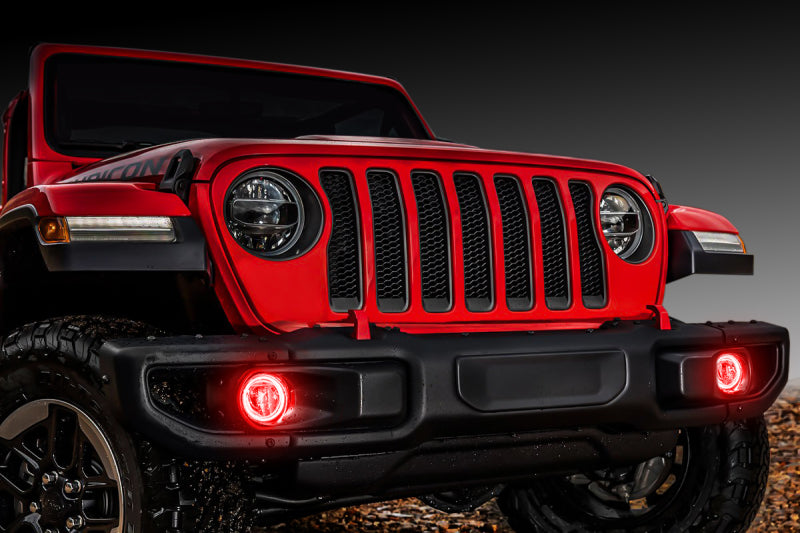 ORACLE Lighting LED Surface Mount Fog Light Halo Kit (FRONT): Fits Jeep (07-26) w/ Adhesion Promoter