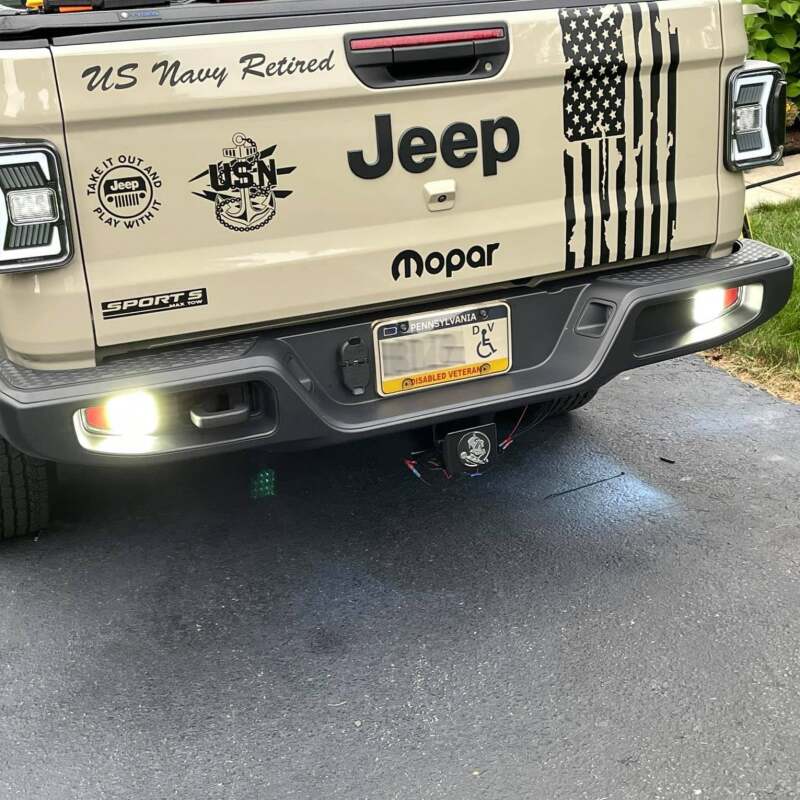 Oracle Lighting LED Reverse Lights Rear Bumper: Jeep Gladiator 2020-2024 w/ Plug and Play Harness
