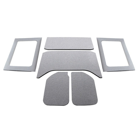 DEI Sound Deadening Headliner Kit 6-Piece: Fits Most Jeep Wrangler Models (2007-2018) - Gray