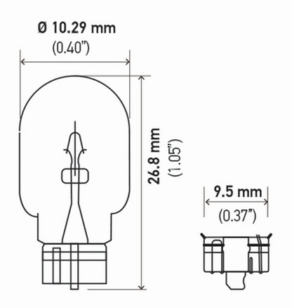 Hella 12V 5W Bulb W21X95D | Ford Ranger (19-26) (2825TB)