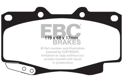 EBC Greenstuff Front Brake Pads | 99-04 Toyota Tacoma 4WD 2.7