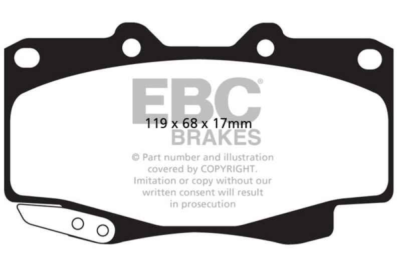 EBC Greenstuff Front Brake Pads | 99-04 Toyota Tacoma 4WD 2.7