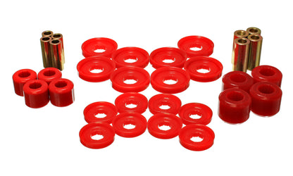 Energy Suspension Perf Polyurethane Front End Control Arm Bushing Set: Fits Dodge Ram (02-10) - Red
