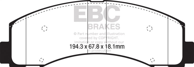 EBC Greenstuff Front Brake Pads | 2018+ Ford F-150 2.7L Twin Turbo (2WD)