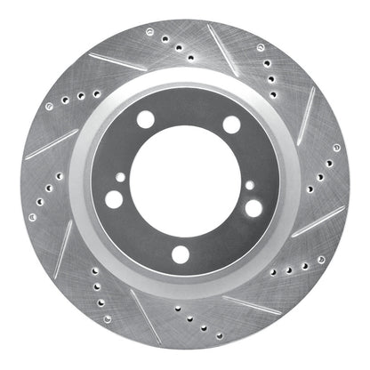 DFC Front Right Drilled & Slotted Silver Brake Rotor | Lexus LX570 (07-22) (631-76136R)