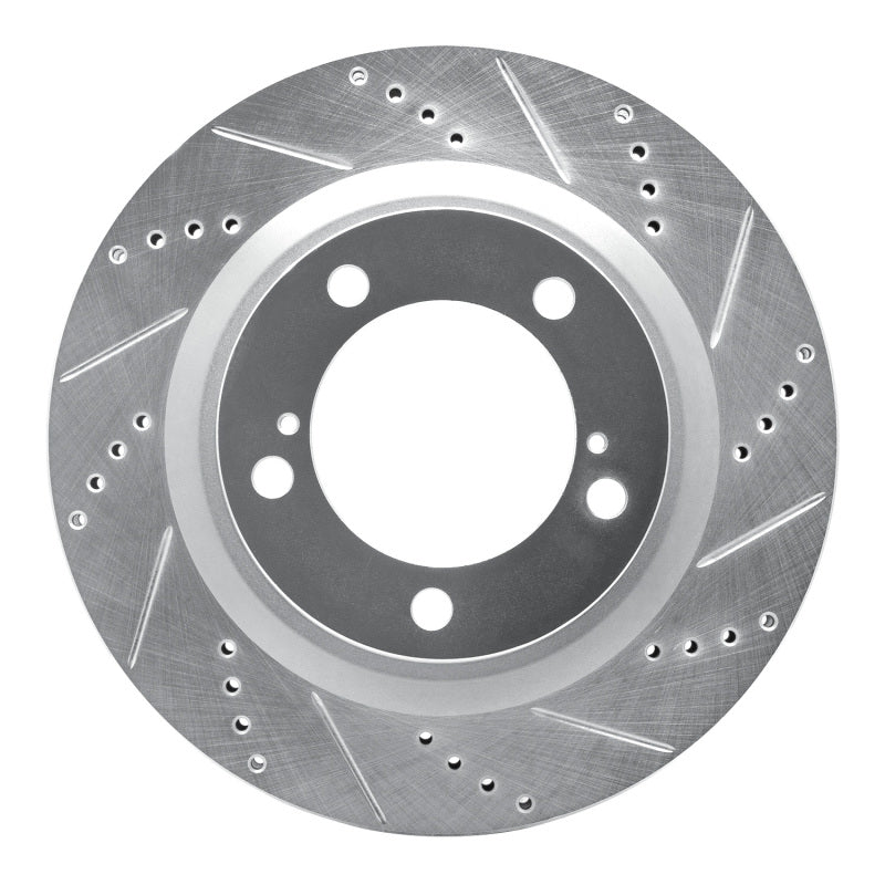 DFC Front Right Drilled & Slotted Silver Brake Rotor | Lexus LX570 (07-22) (631-76136R)