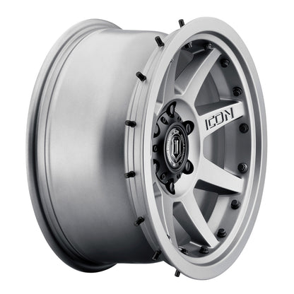 ICON 17x8.5 6x5.5 0mm Offset 4.75in BS Titanium Wheel | Ford Bronco (21-26) (21817858347TT)
