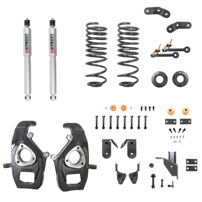 Belltech Street Perf Lowering Kit (F&R): Ram 1500 (19-24) -2in Front / 3-4in Rear