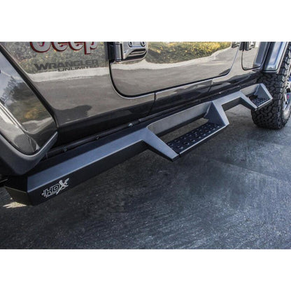 Westin Heavy Duty Textured Black Drop Nerf Step Bars: Jeep Wrangler JL Unlimited 2018-2024