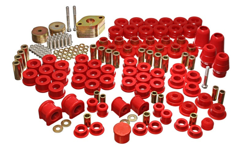 Energy Suspension Master Bushing Set Red (F&R): Jeep Wrangler Unlimited JK 4 Door 2007-2018