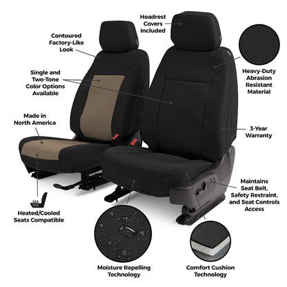 Covercraft Endura PrecisionFit Custom Front Seat Covers | Ford Bronco (21-24) (GTF4303ABENCS)