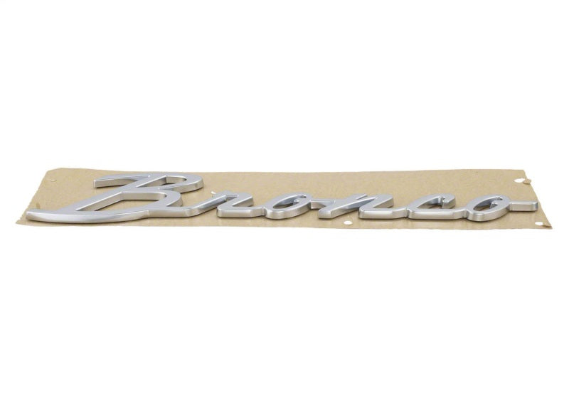 Ford Racing Silver Bronco Script Fender Badge | Ford Bronco (21-26) (M-1447-BSS)