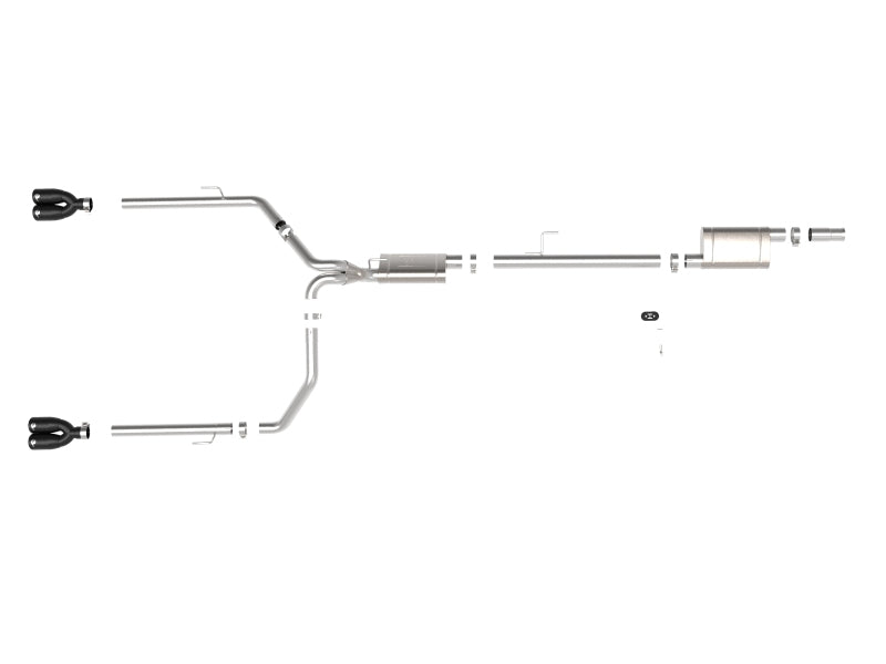 AFE Vulcan Cat-Back Exhaust System (w/Black Tips): Jeep Gladiator 3.6L V6 2020 - 2025