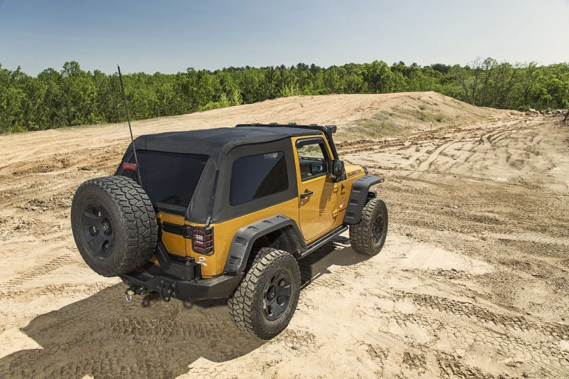 Rugged Ridge Montana Bowless Black Diamond Soft Top: Fits Most Jeep Wrangler JK Models (2007-2018)