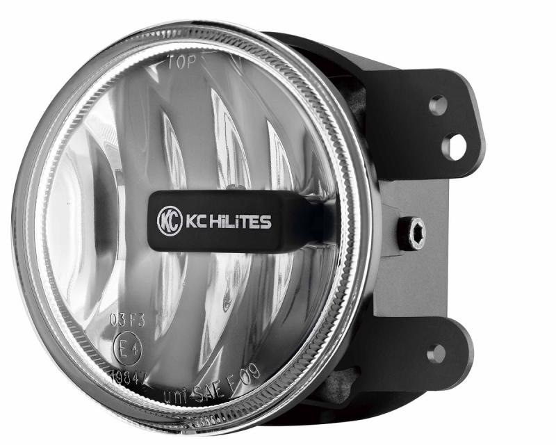 KC HiLiTES 4" Gravity LED G4 SAE Fog Light (FRONT): Jeep Wrangler JK 2010-2018