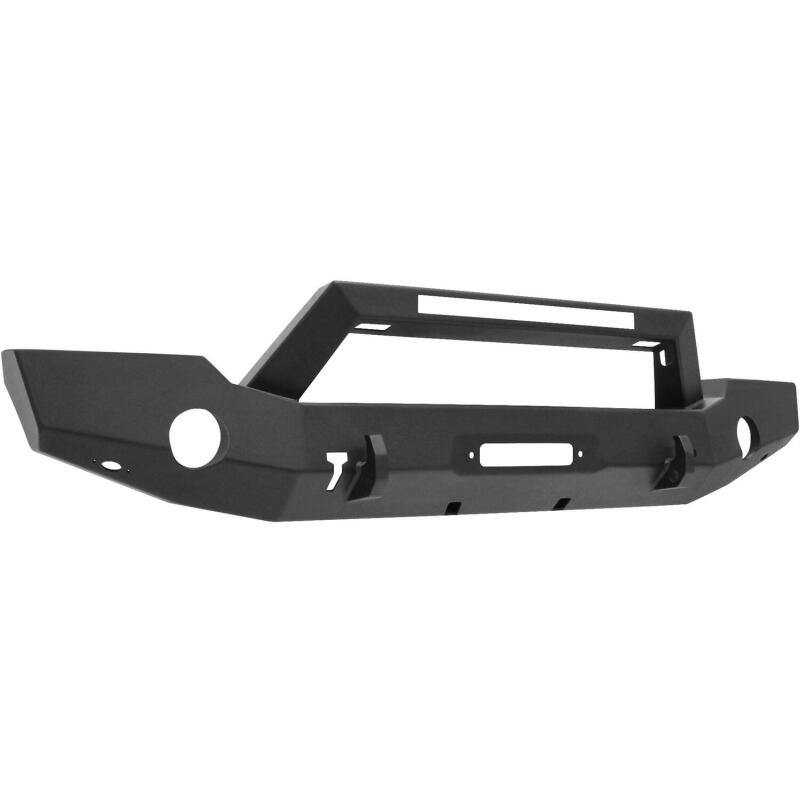 Westin Textured Black Full Width Front Bumper w/ LED Light Bar Mount: Jeep Wrangler (18-24) / Gladiator (20-24)