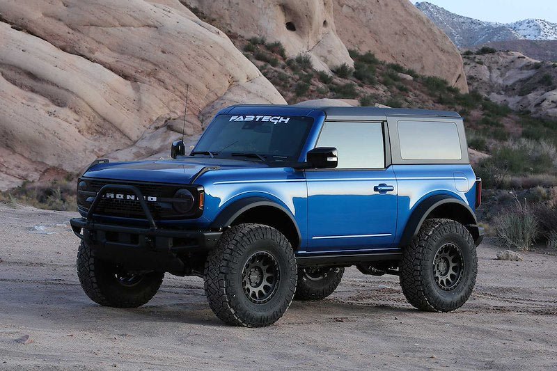 Fabtech Dirt Logic 2.5 3 in Coilover Suspension Lift Kit - 2021+ Ford Bronco 2DR w/ Bilstein Suspension offroad accessory | Iron Ridge Offroad