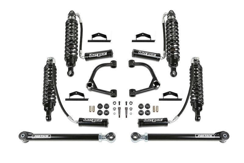 Fabtech Dirt Logic 2.5 4 in Coilover Suspension Lift Kit - 2021+ Ford Bronco 4DR Suspension offroad accessory | Iron Ridge Offroad