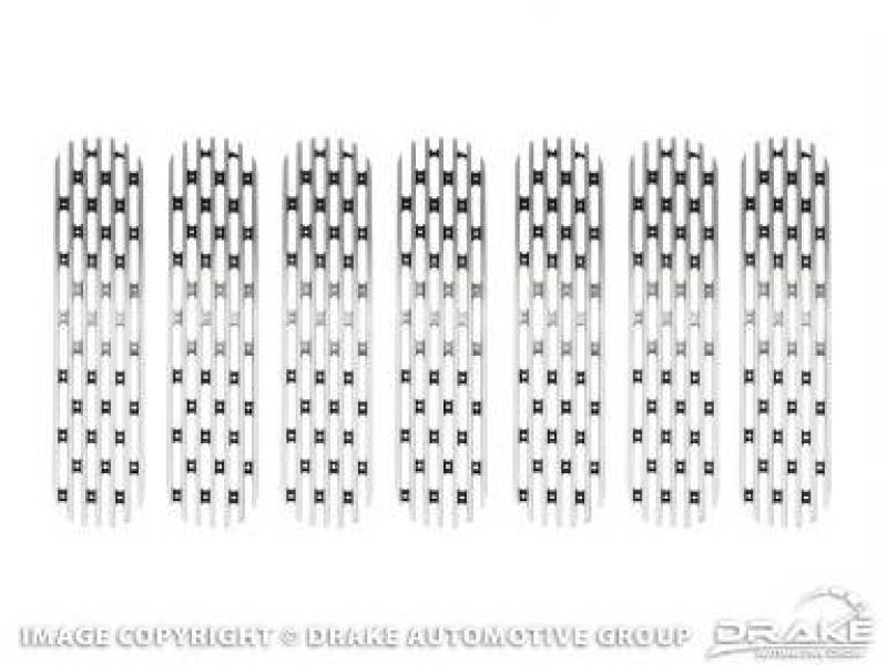 DV8 Offroad Polished Grille Inserts: Jeep Wrangler (2007-2017) / Wrangler JK 2018