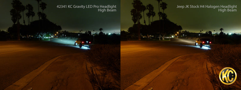 KC HiLiTES Gravity LED Pro 7" Headlights (FRONT): Jeep Wrangler JK 2007-2018