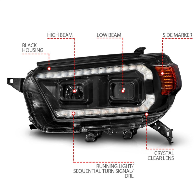 ANZO Projector Headlight Set | Toyota 4Runner (10-13) (111602)