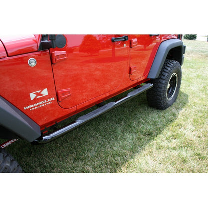 Rugged Ridge 3-In Round Side Steps | Jeep Wrangler JK / JL (07-18 / 18-25) (11590.06)
