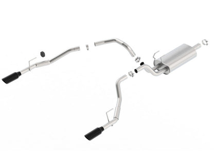 Borla Touring Cat-Back Exhaust (Black Tips, Thru Bumper): Dodge Ram 5.7L Hemi (02-18)