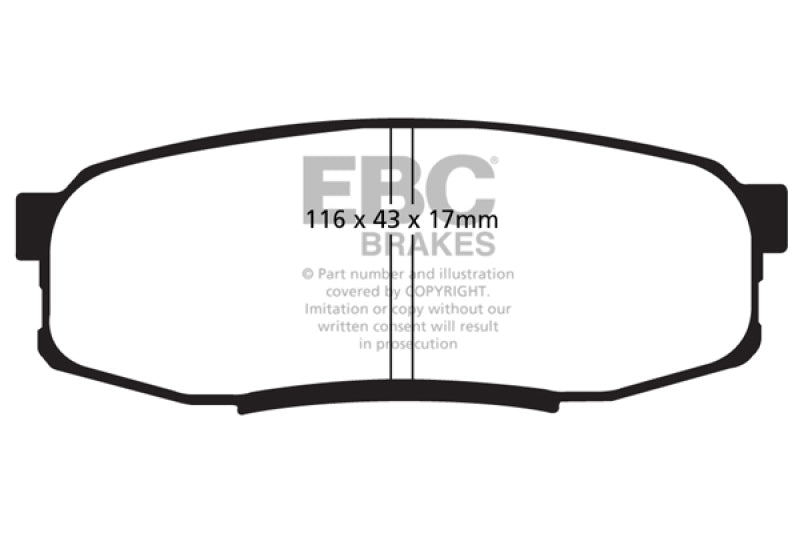 EBC Yellowstuff Rear Brake Pads | 08+ Lexus LX570 5.7