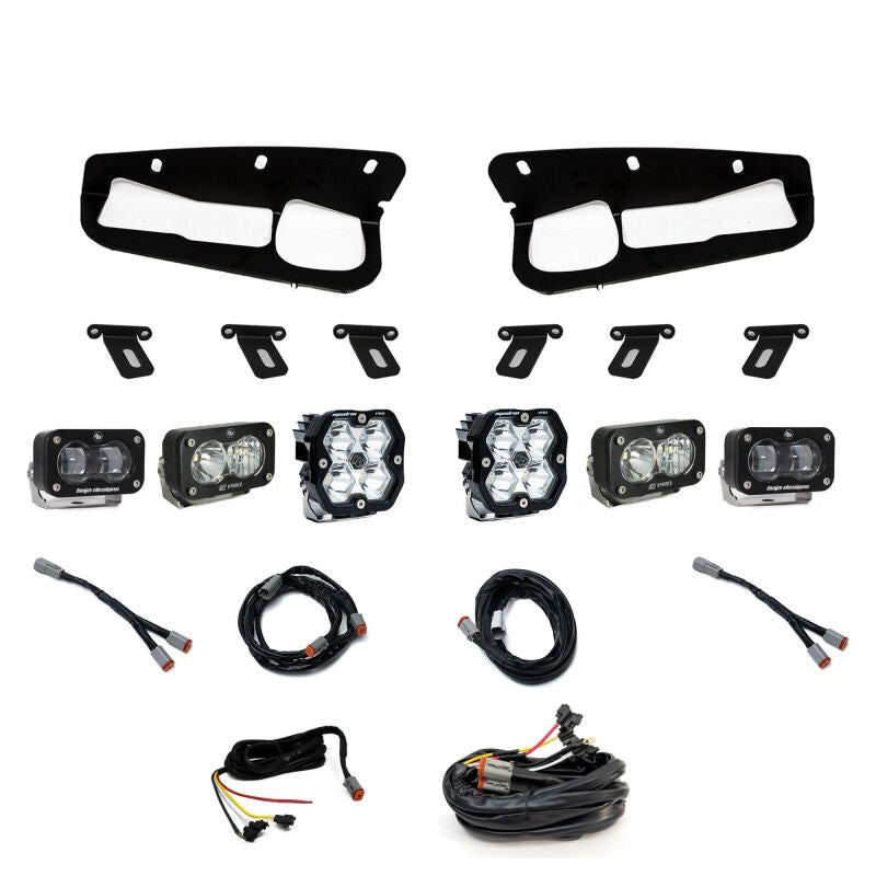 Baja Designs 21-25 Ford Bronco Squadron 2.0 Pro (Spot) / S2 SAE / S2 Pro D/C Steel Bumper | Ford Bronco (21-26) (440082UP)