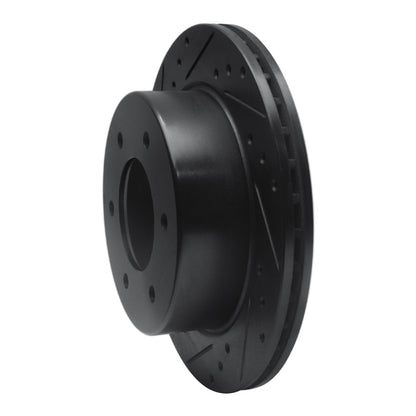 R1 Rear Left Drilled & Slotted Black Brake Rotor | Ford Bronco / Ranger (19-26) (ECB-54276L)