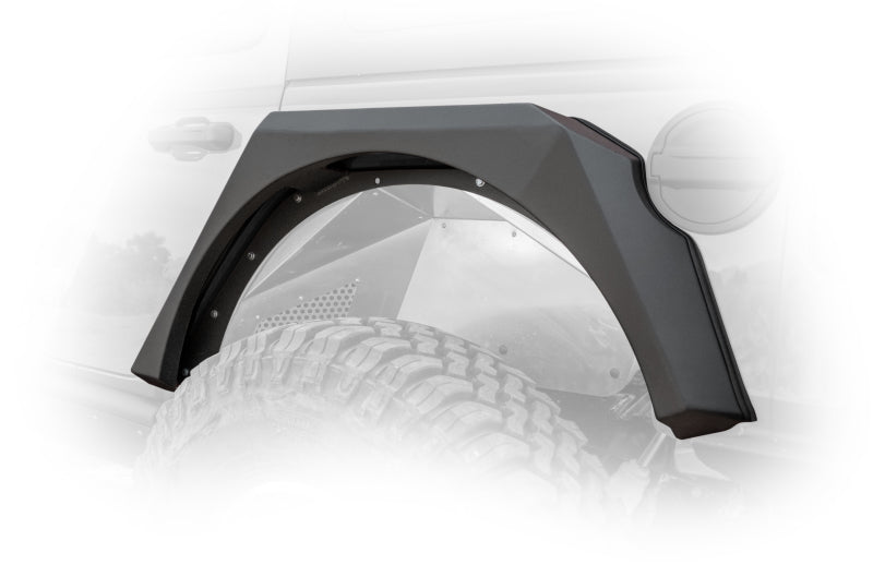 DV8 Offroad Armor Fenders w/ LED Turn Signal Lights: Jeep Wrangler 2018-2021